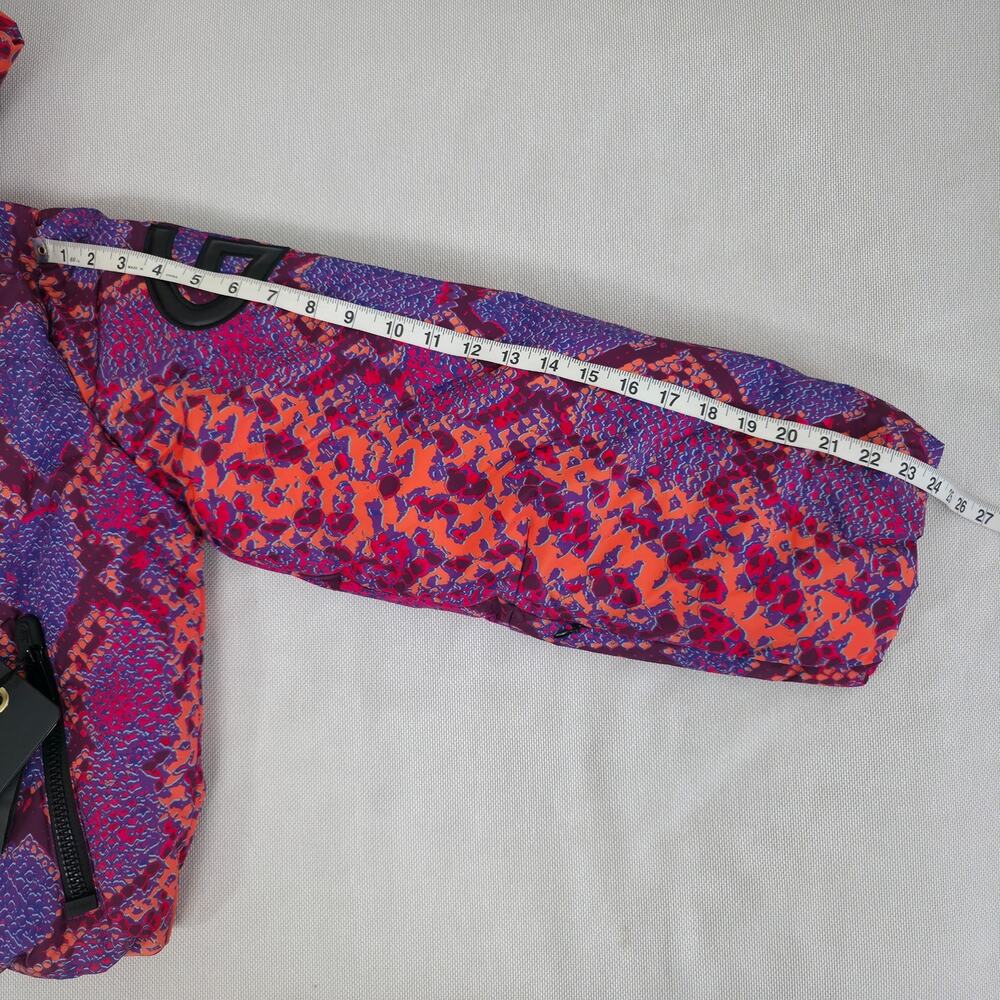 Goldbergh Lucinda Ski Jacket Pink Purple Snake Animal Print Down Coat Sz 4 - Picture 13 of 15